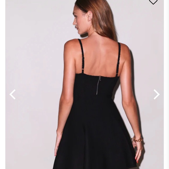 Fleur du Mal Flared Corset Dress Black Mini Fit & Flare Style curr $398. NWOT XS - Picture 3 of 4